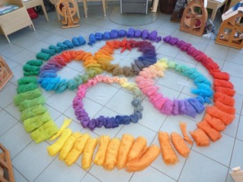 Farbe beim Spinnen Beispiel 1