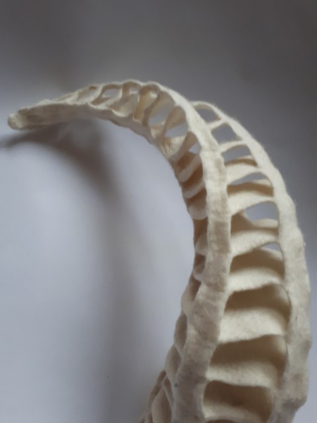 Auf´s Horn genommen - plastische Objekte aus Filz  Beispiel 3