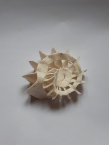 Auf&acute;s Horn genommen - plastische Objekte aus Filz  Beispiel 4