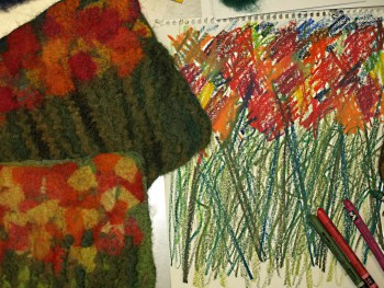 FINDET NICHT STATT !!! Farb- und Oberfl&auml;chengestaltung in Filz Beispiel 1