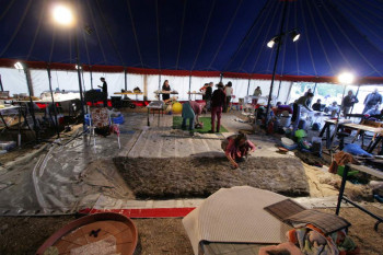 24. Altmarkcamp Filzen Spinnen Weben Beispiel 4