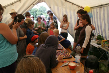 26. Altmarkkreativcamp Filzen Spinnen Weben Beispiel 4